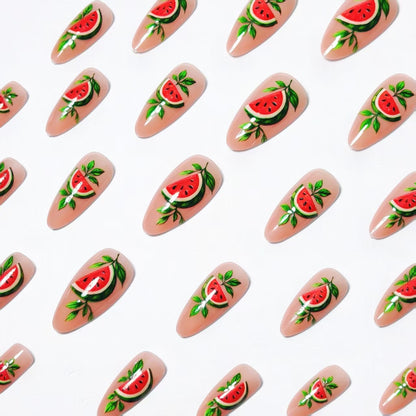 Artistic Watermelon Nail Art Acalora