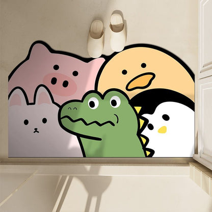 Cute Penguin-Themed Bath Mat