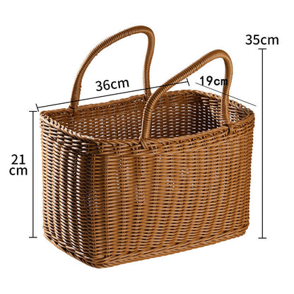 Unisex Hand-woven Shopping Basket with two Handles Brehn