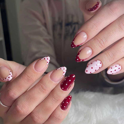 Playful Polka Dot Press-On Nail Set Acalora