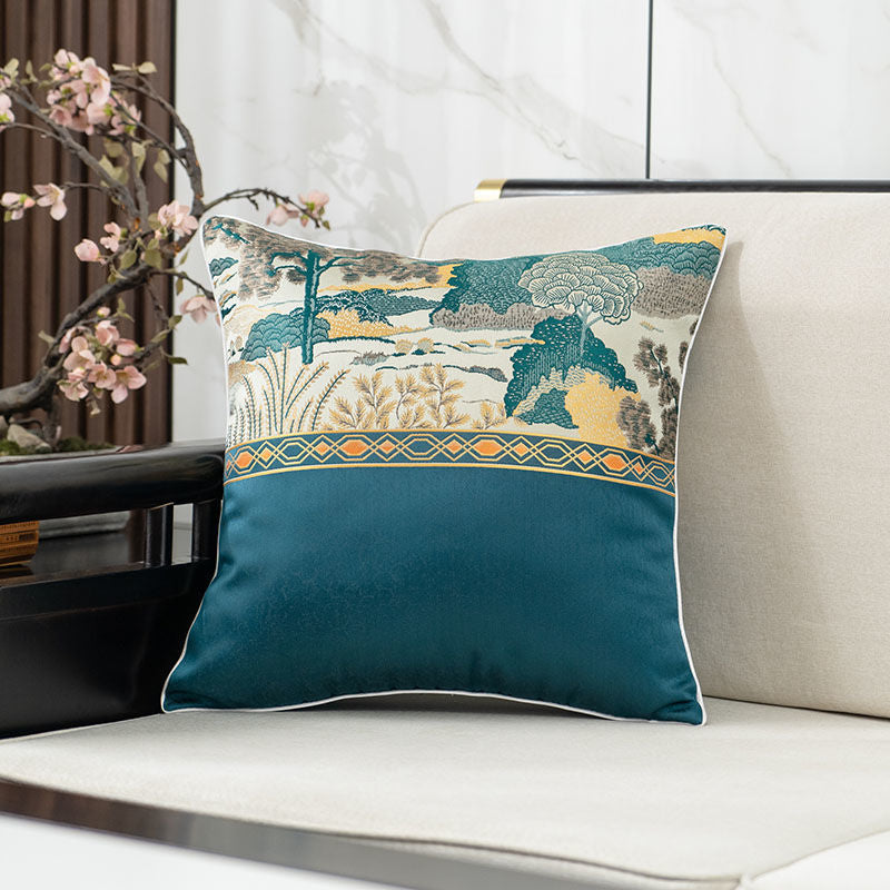 Embroidered Decorative Throw Pillow