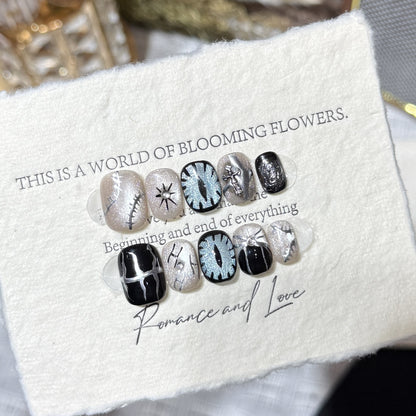 Artistic Themed Press-On Nail Art Acalora
