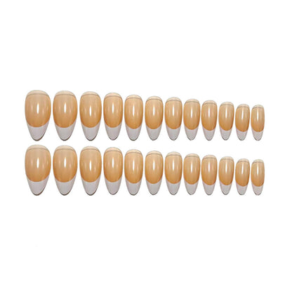 Artificial nails in elegant casual French tip design Acalora