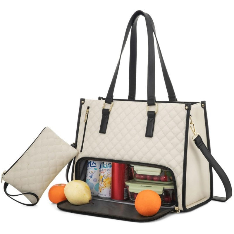Quilted Multi-Functional Insulated Lunch Tote Acalora