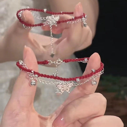 Butterfly Charm Macrame Bracelet Acalora