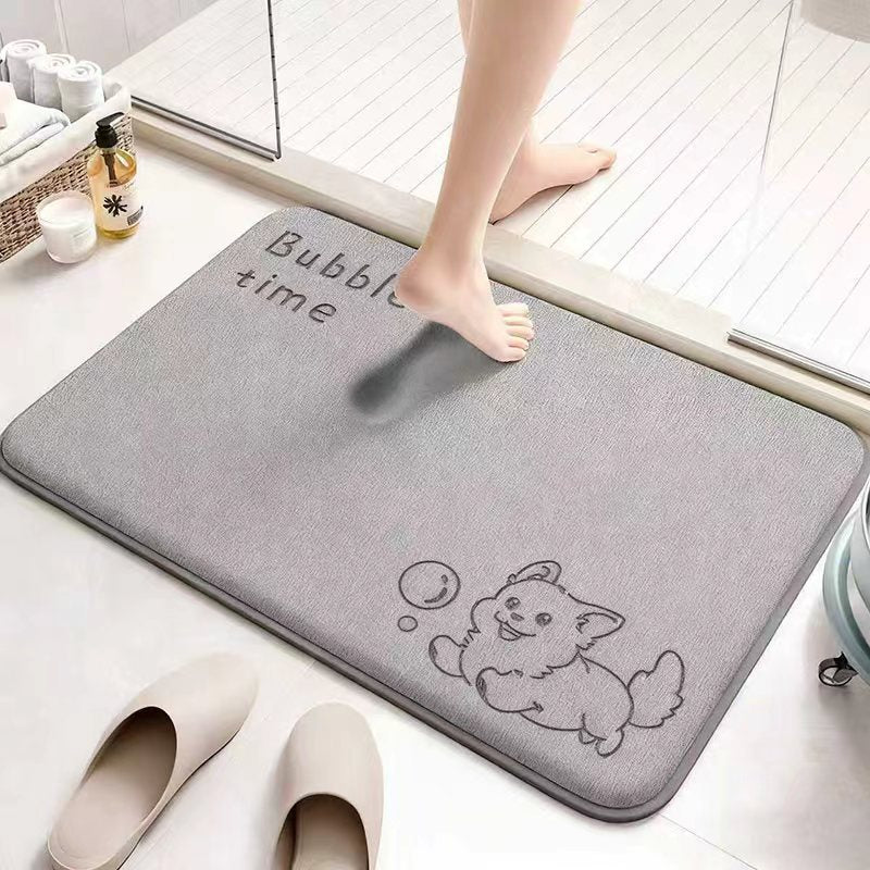 Absorbent Cartoon-Themed Bath Mat