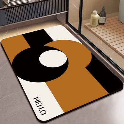 Modern Abstract Bath Mat Acalora