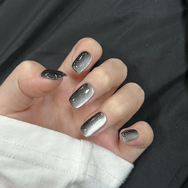Artifical nail set with glamorous ombre effect and glitter embellishments Acalora