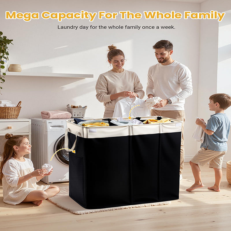 Generous laundry container with removable inner pockets Acalora