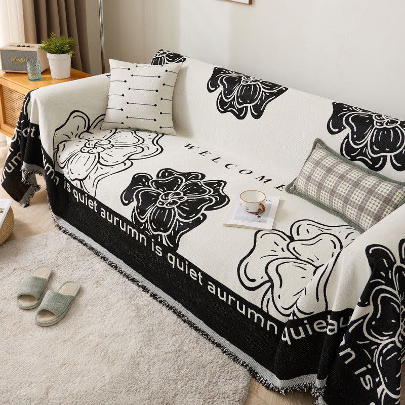 Floral Embroidered Sofa Cover