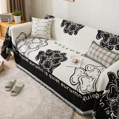 Floral Embroidered Sofa Cover