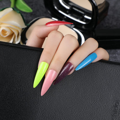 Glittering artificial nails in elegant design Acalora