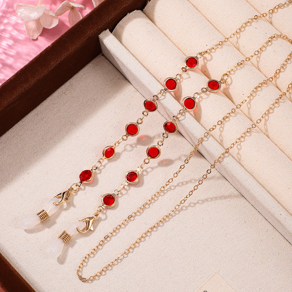 Artistic Beaded Eyewear Chain Acalora