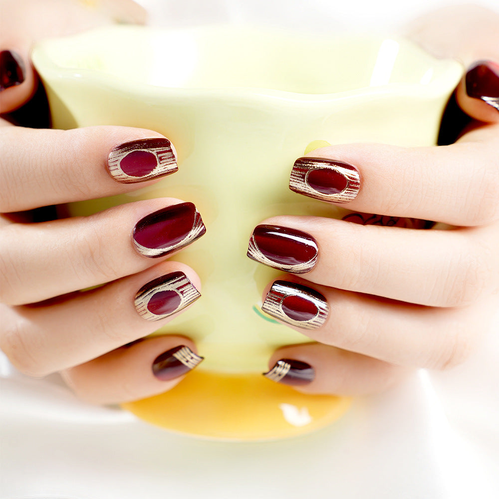 Elegant Geometric Design Press-On Nails Acalora