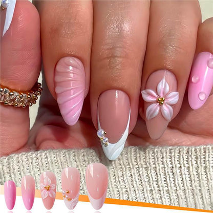 Artistic 3D Floral Press-On Nail Kit Acalora