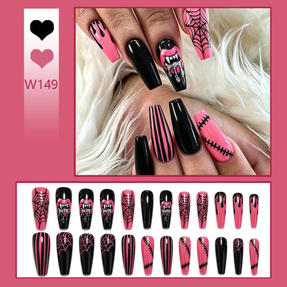 Creative nail art set with Halloween motifs and sparkling applications Acalora