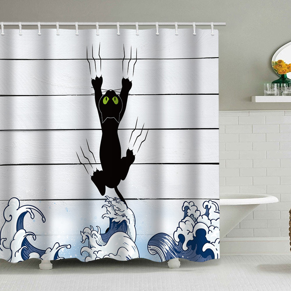 Artistic Dog Illustration Shower Curtain
