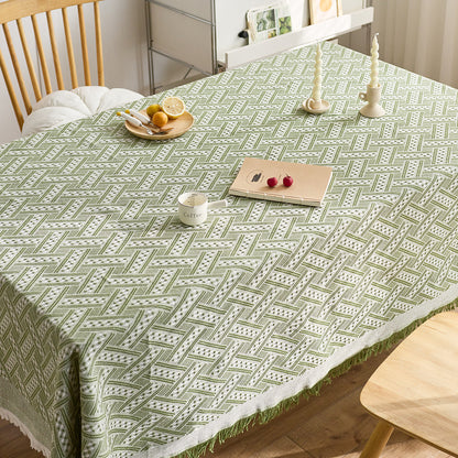 Elegant Woven Tablecloth
