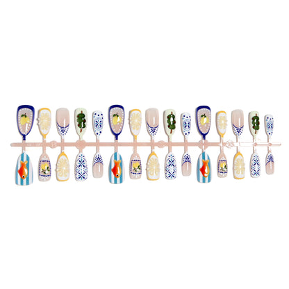 Creative nail art set with floral and animal designs Acalora