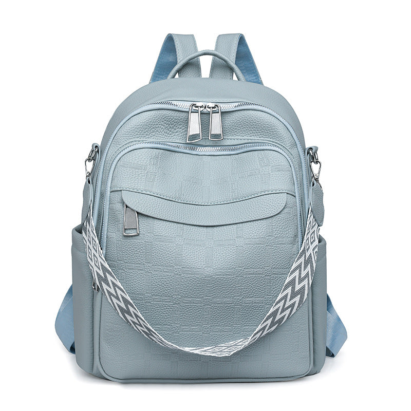 Versatile Textured Backpack with Multiple Compartts Acalora