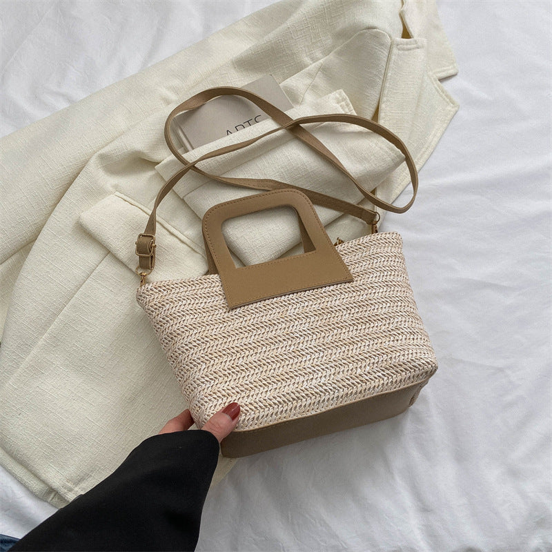 Modern Textured Woven Handheld Bag Acalora