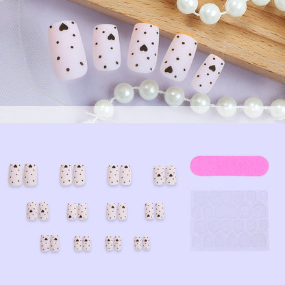 Chic Heart Pattern Press-On Nails Acalora