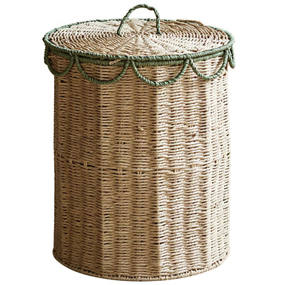 Natural storage basket with lid Acalora