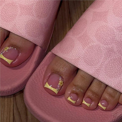 Decorative Press-On Toe Nails Acalora