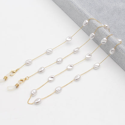 Pearl-Accented Eyewear Chain Acalora