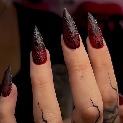 Gothic Stiletto Nail Art Set Acalora