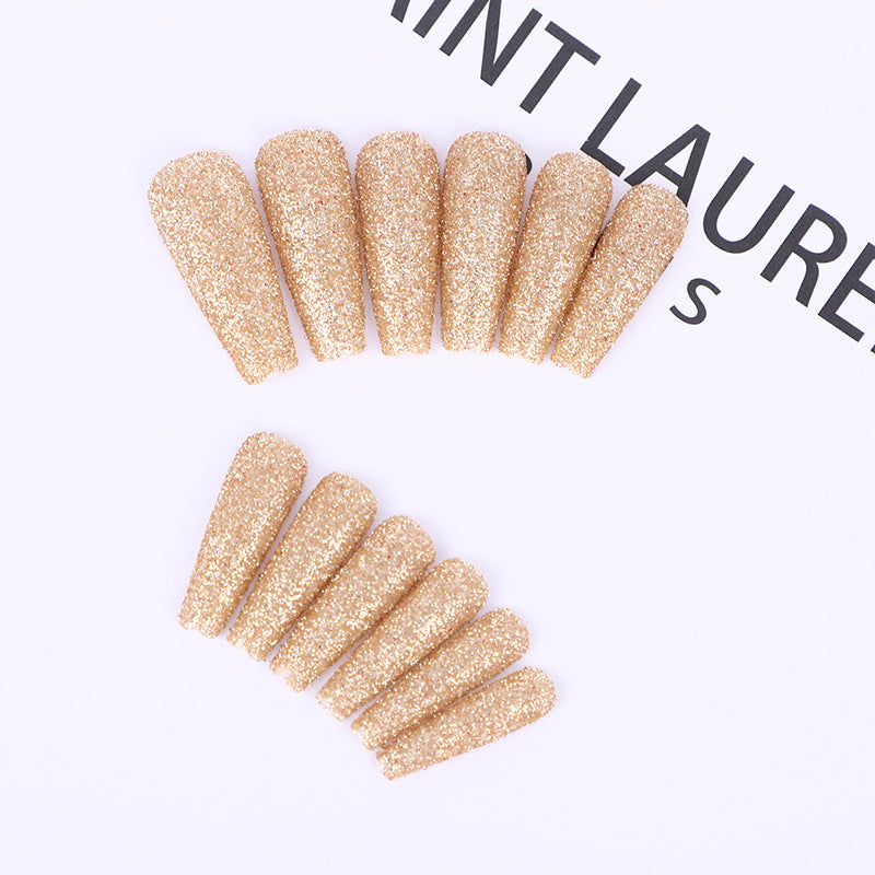 High-quality artificial nails with glitter effects Acalora