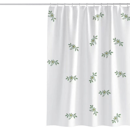 Vintage Floral Print Shower Curtain
