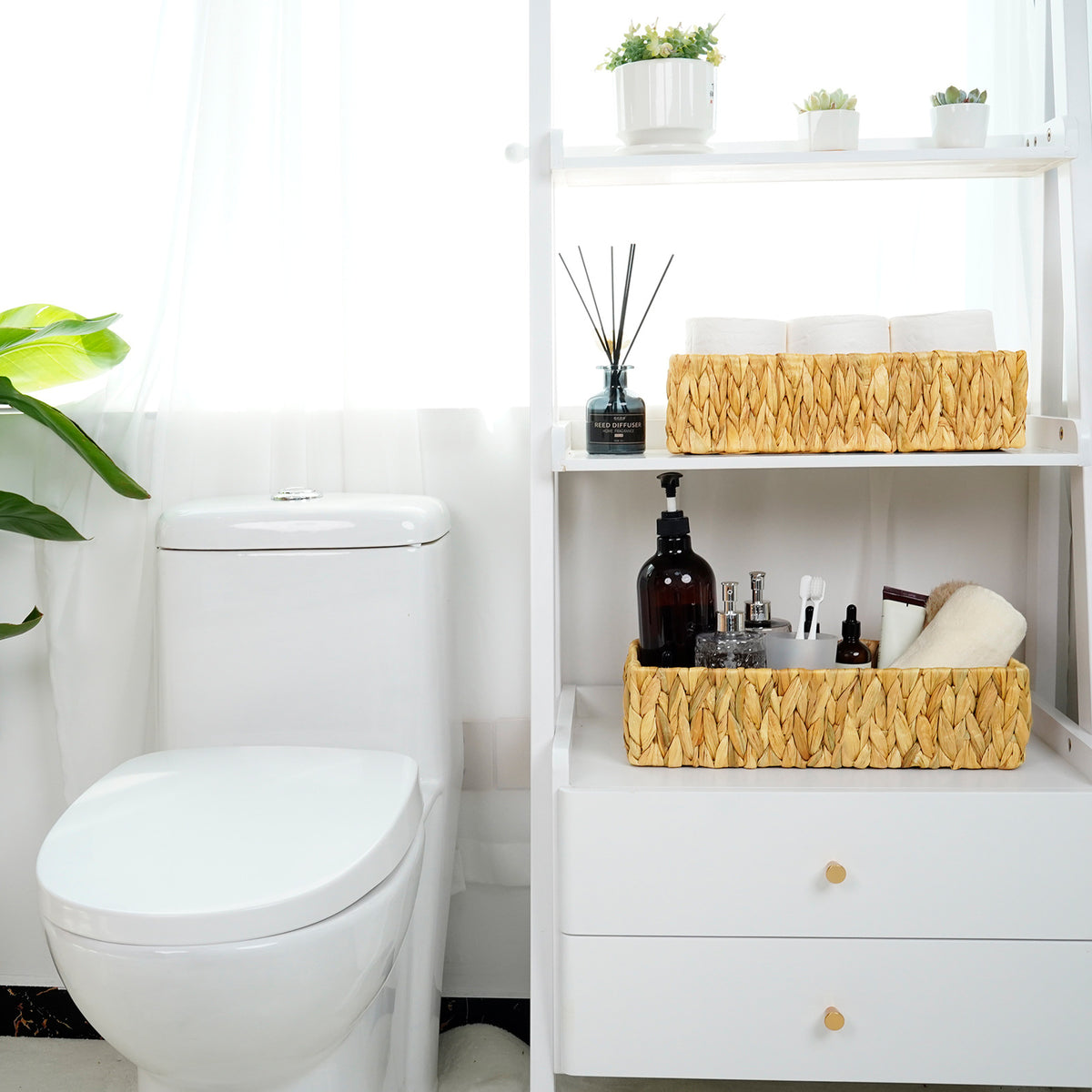 Handwoven Natural Fiber Storage Tray Acalora