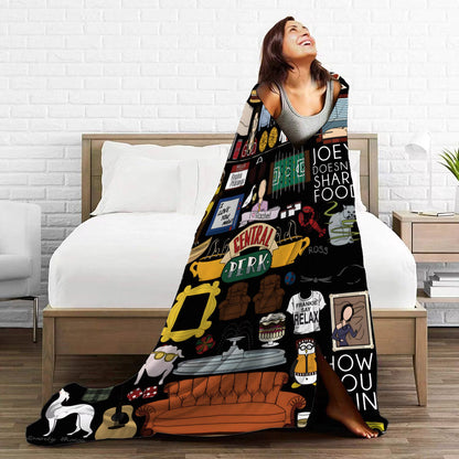 Cozy Character-Themed Fleece Throw Blanket