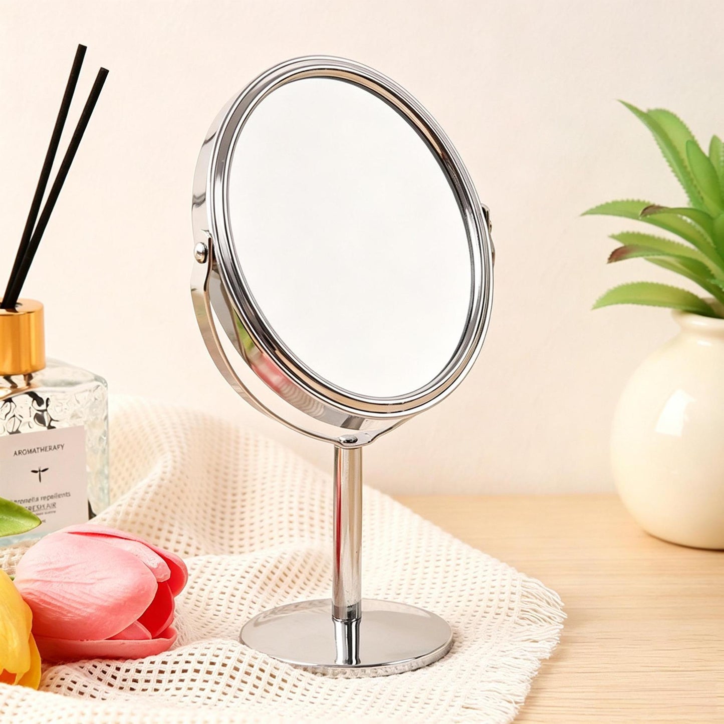 Adjustable Double-Sided Vanity Mirror