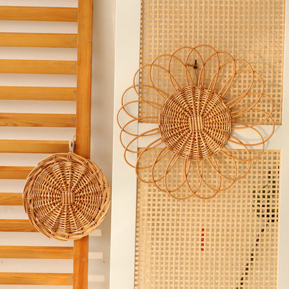 Decorative Wall Plate Made of Woven Rattan Acalora