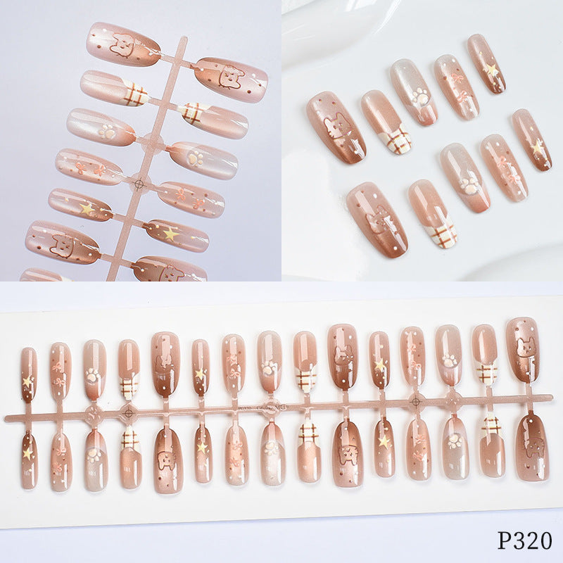 Artistic Decorative Press-On Nail Set Acalora