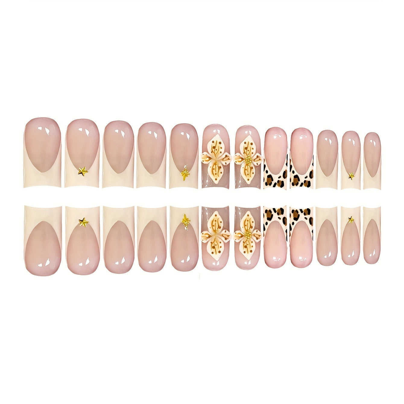 Decorative 3D Floral Press-On Nail Art Acalora