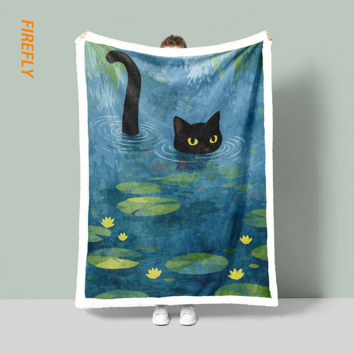 Unisex Fun Cartoon Cat Blanket