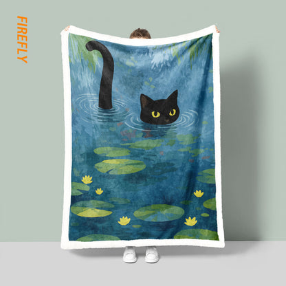 Unisex Fun Cartoon Cat Blanket