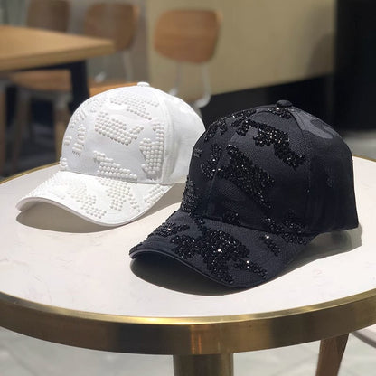 Women's Embellished Sequin Baseball Cap Bowlift