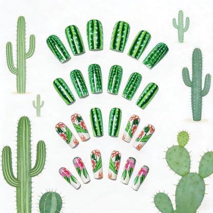 Decorative Floral Cactus Nail Art Acalora