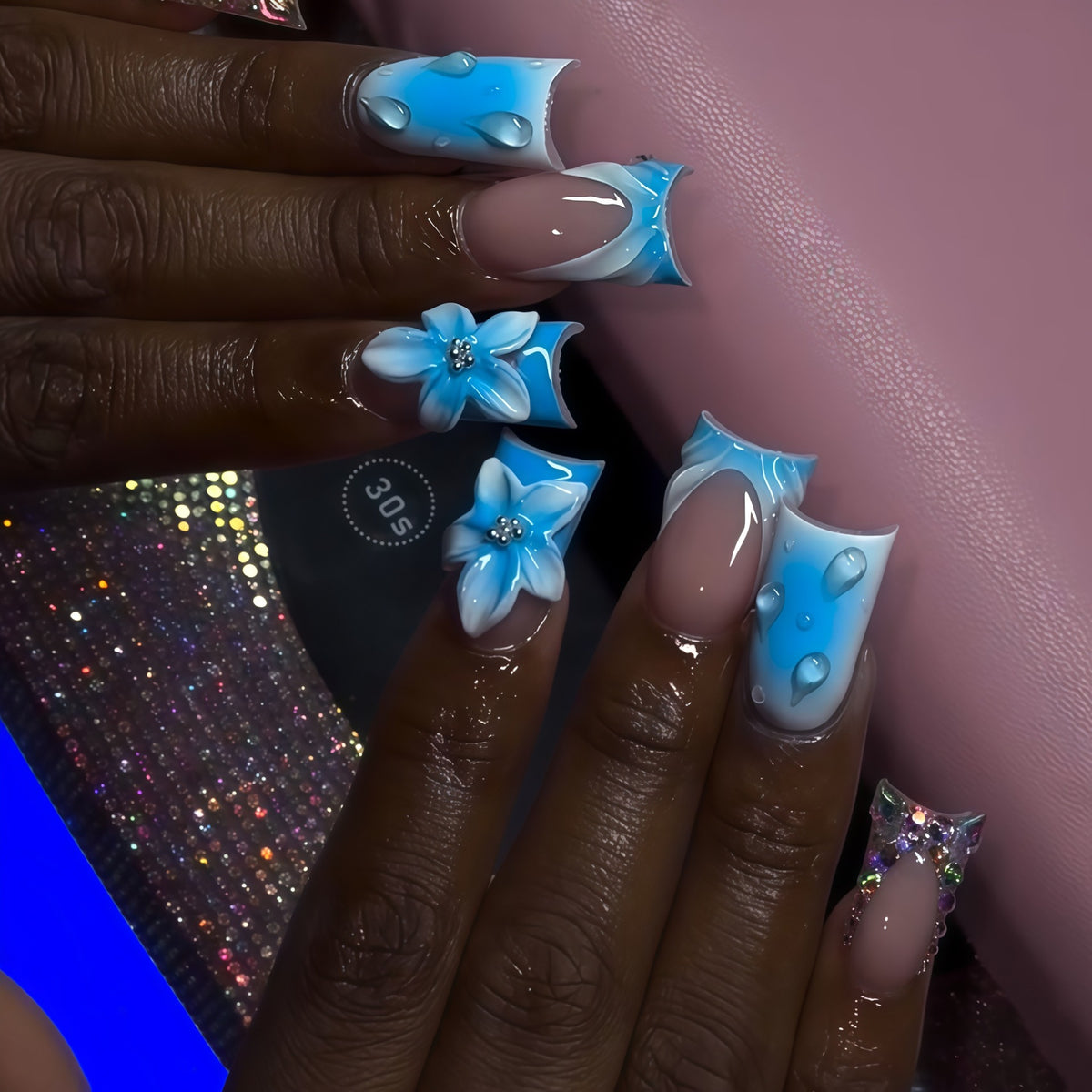 Artistic Long Press-On Nail Extensions Acalora