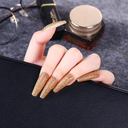 High-quality artificial nails with glitter effects Acalora