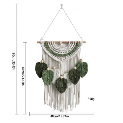 Macrame Wall Decoration with Leaf Design