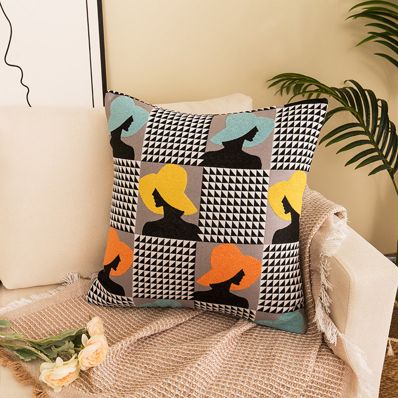 Decorative Dot Print Throw Pillow