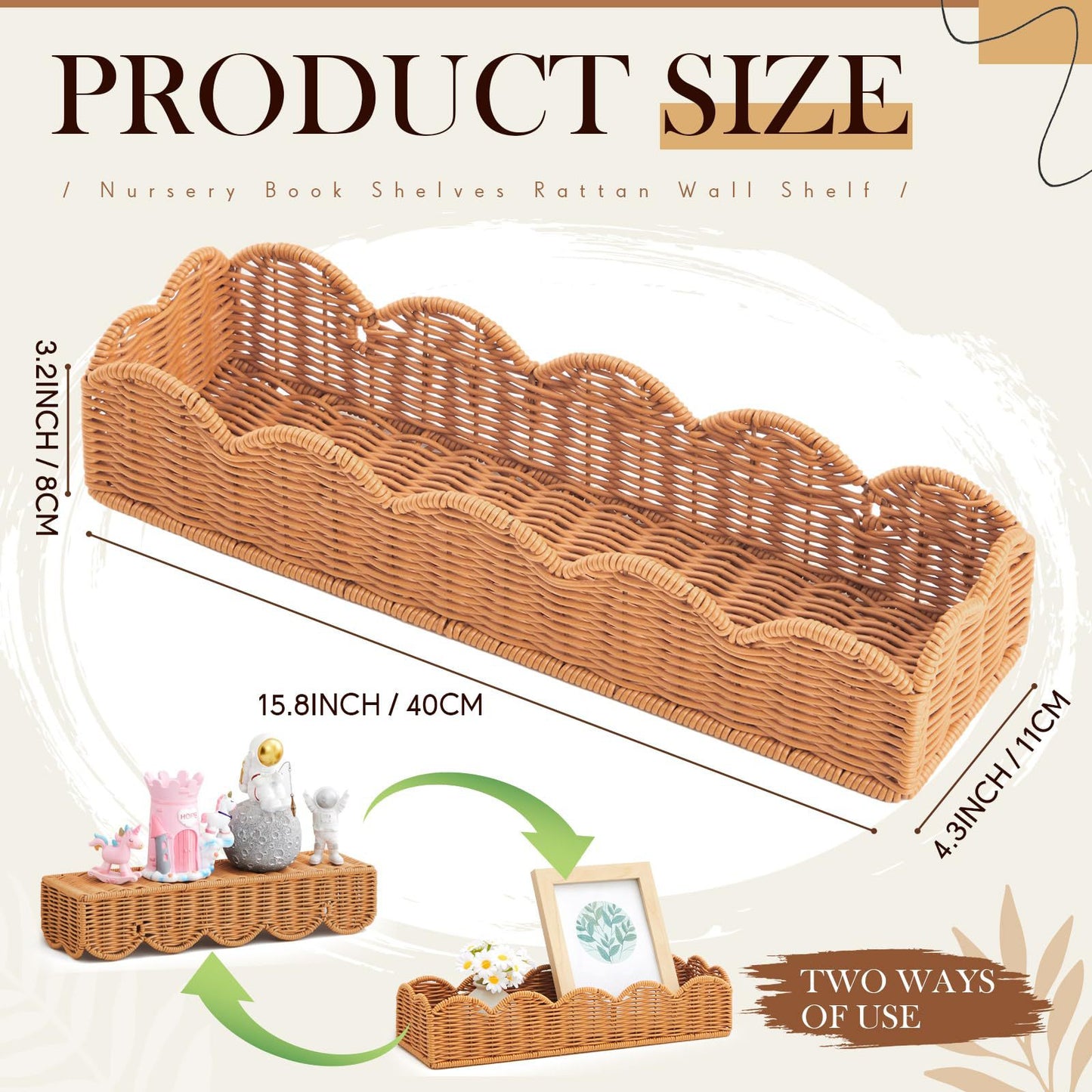 Rattan Wall Shelf Acalora