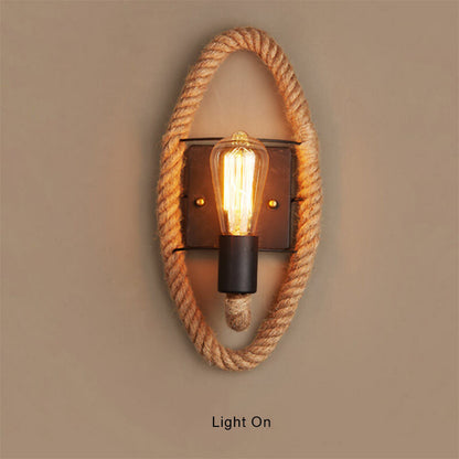 Skanto Wall Lamp | Vintage Style | Hemp Rope Lamp Design | Unique Decoration | Eco-friendly Wall Lamp