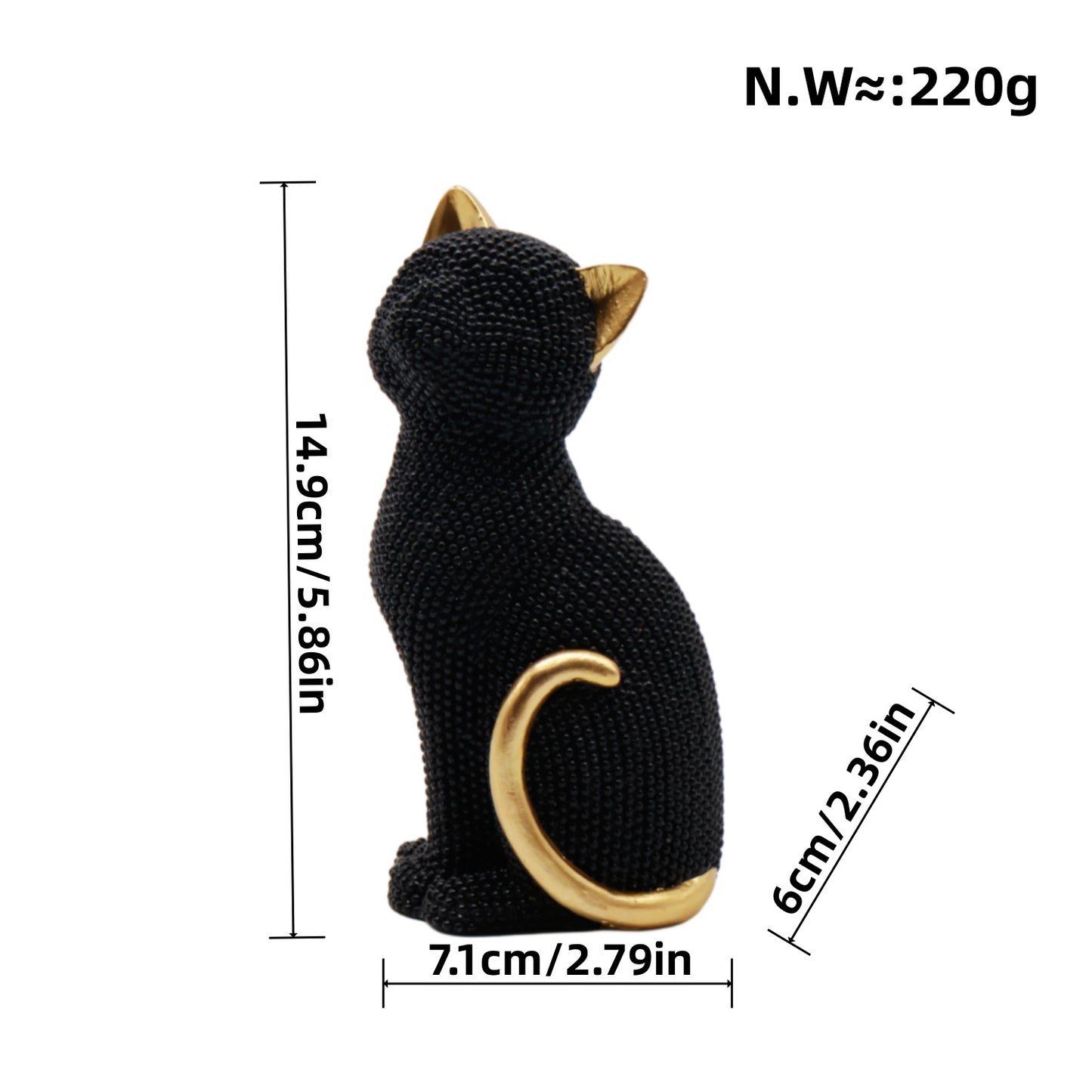 Decorative Cat Figurine Acalora