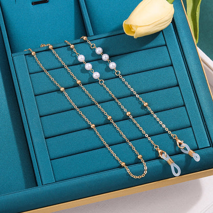 Elegant Pearl Eyewear Holder Chain Acalora